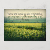 F.スコット・フィッツジェラルド感動的引用文「書」 ポストカード (正面)