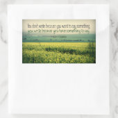 F.スコット・フィッツジェラルド感動的引用文「書」 長方形シール (バッグ)