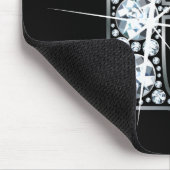 "F"ダイヤモンドきらきら光るマウスパッド マウスパッド (コーナー)