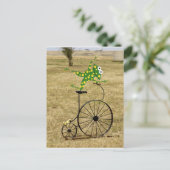 F.バイクに乗った興奮したカエル ポストカード (スタンド正面)