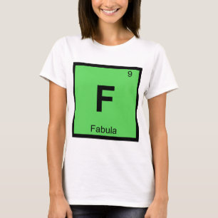 F - ファブラ映画理論 化学周期表 Tシャツ