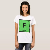 F - ファブラ映画理論 化学周期表 Tシャツ (正面フル)