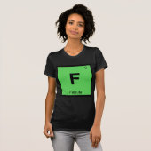 F - ファブラ映画理論 化学周期表 Tシャツ (正面フル)