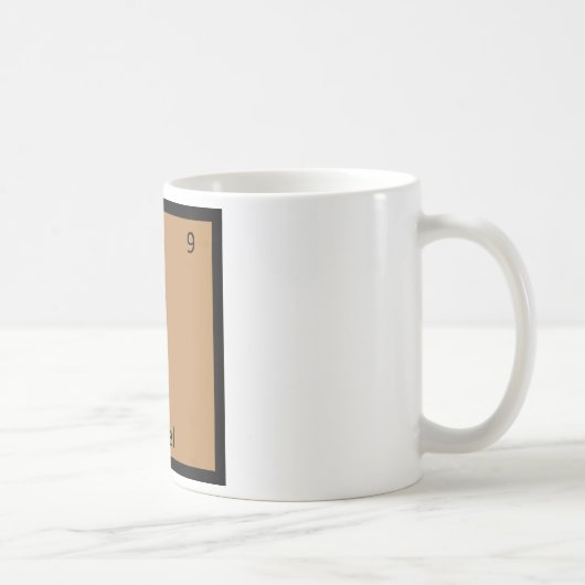 F -ファラフェル化学周期表の記号 コーヒーマグカップ (右)