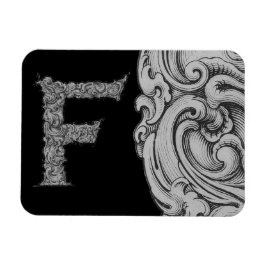 F – ファルクアルファベット（銀色） マグネット