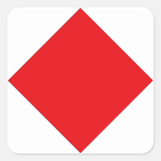 "F" (フォックストロット) 信号旗 スクエアシール (正面)