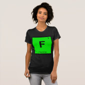 F - フッ素 化学 周期表 シンボル Tシャツ (正面フル)