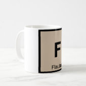 F - フラウタ 化学元素記号 コーヒーマグカップ (正面左)