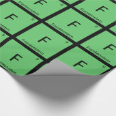 F - フランケンシュタイン 化学 周期表の記号 ラッピングペーパー (角)