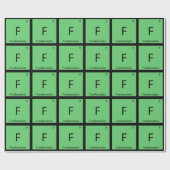 F - フランケンシュタイン 化学 周期表の記号 ラッピングペーパー (フラット)