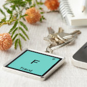 F – フレーおもしろいド化学素子シンボルTシャツ キーホルダー (側面)