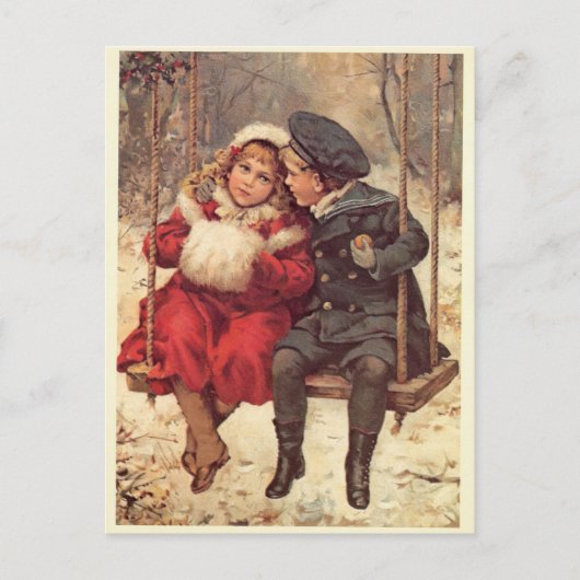 F.ブランコに乗った子ども ポストカード (正面)