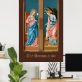 F.リッピによる受胎告知(M 038) ポスター (ホームオフィス)