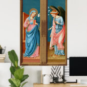 F.リッピによる受胎告知(M 038) ポスター (ホームオフィス)