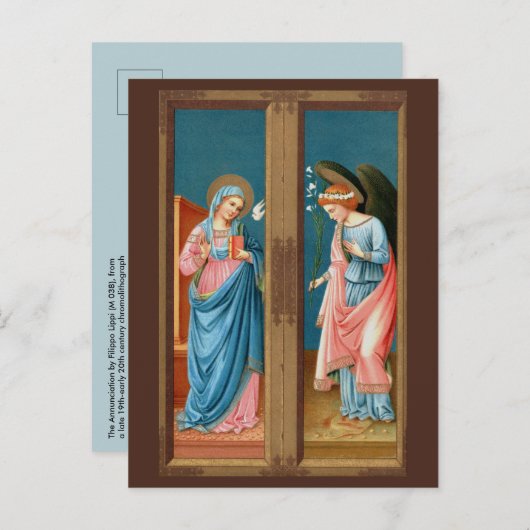 F.リッピによる受胎告知(M 038) ポストカード (正面/裏面)