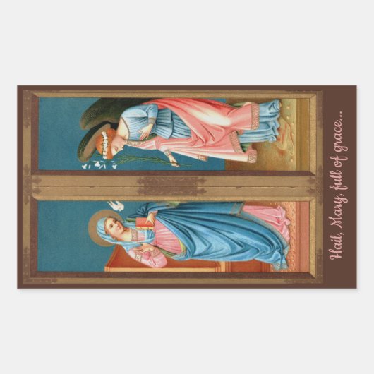 F.リッピによる受胎告知(M 038) 長方形シール (正面)