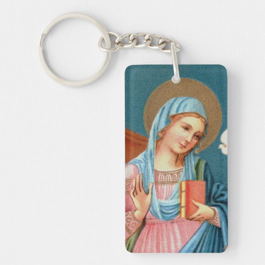 『F. リッピの『受胎告知』（詳細; M 038）』よりのマリア キーホルダー (正面)
