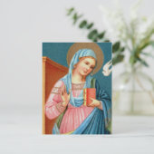 『F. リッピの『受胎告知』(詳細; M 038)』よりのマリア ポストカード (スタンド正面)