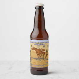 F・レミントンによる「彼の最初のレッスン1903年」をカスタマイズ ビールラベル