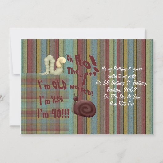 「F」ワードに注意！ 招待状 (正面)