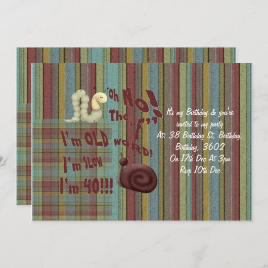 「F」ワードに注意！ 招待状 (正面/裏面)