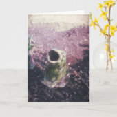 F.庭のカエル カード (黄色い花)