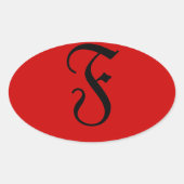 F 楕円形シール (正面)