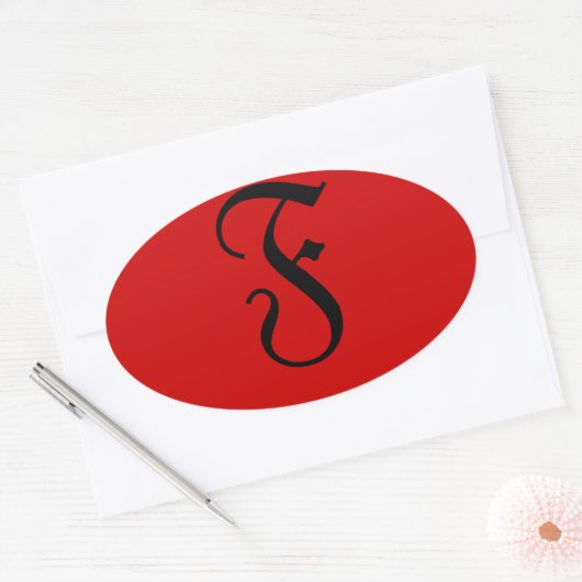 F 楕円形シール (封筒)