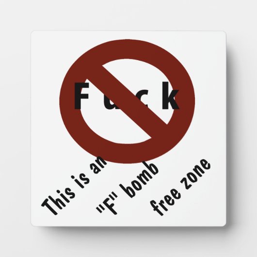 「F」爆弾 フォトプラーク (正面)