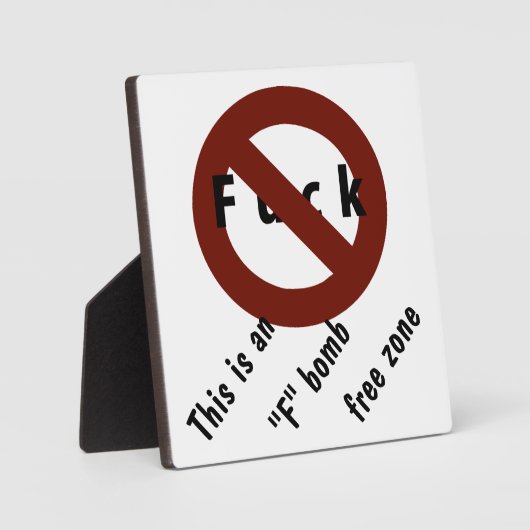 「F」爆弾 フォトプラーク (正面)