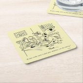 F.親類を探す スクエアペーパーコースター (アングル)