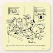 F.親類を探す スクエアペーパーコースター (正面)