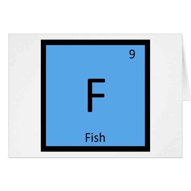 F - 魚の化学周期表元素記号 (正面横)