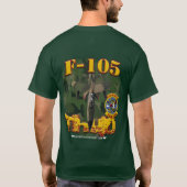 F-105野生のイタチ(暗いワイシャツ) Tシャツ (裏面)