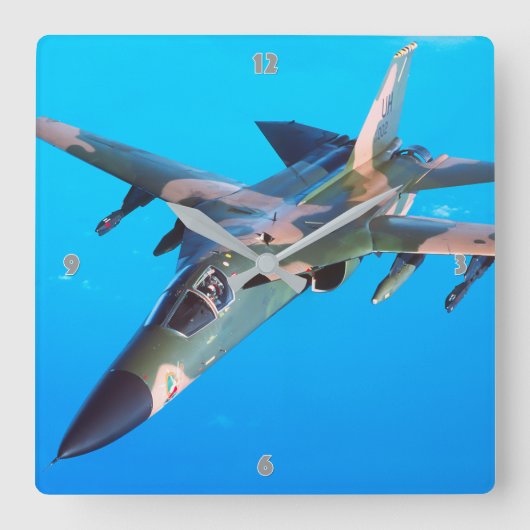 F-111アードバルク スクエア壁時計 (正面)