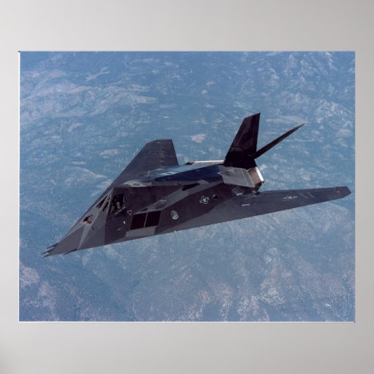 F-117 Nighthawk Stealth Fighter Aircraft ポスター (正面)