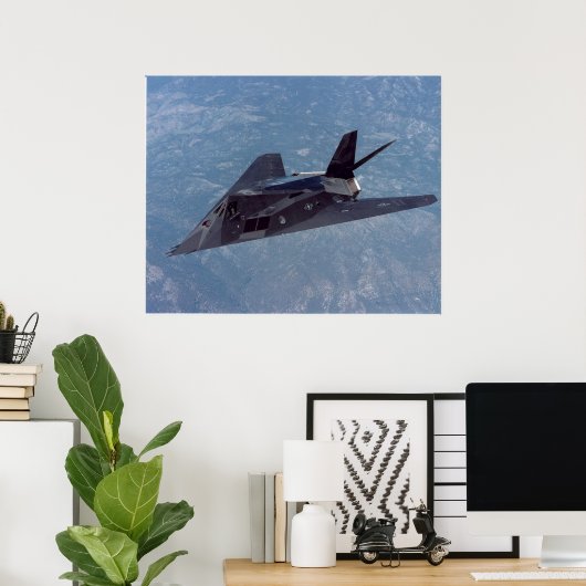 F-117 Nighthawk Stealth Fighter Aircraft ポスター (ホームオフィス)