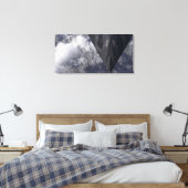 F-117Aよだかいが山を飛び越える キャンバスプリント (インサイチュ (寝室))