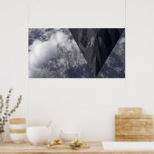 F-117Aよだかいが山を飛び越える ポスター (キッチン)