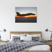 F-14アフガニスタン上空のTomcat戦闘機ジェット キャンバスプリント (インサイチュ (寝室))