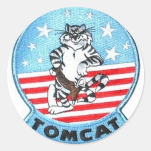 F-14雄猫のジェット戦闘機のステッカー ラウンドシール