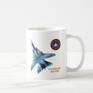 F-14雄猫の上銃 コーヒーマグカップ