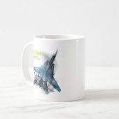 F-14雄猫の上銃 コーヒーマグカップ (正面左)