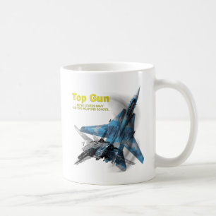 F-14雄猫の上銃 コーヒーマグカップ
