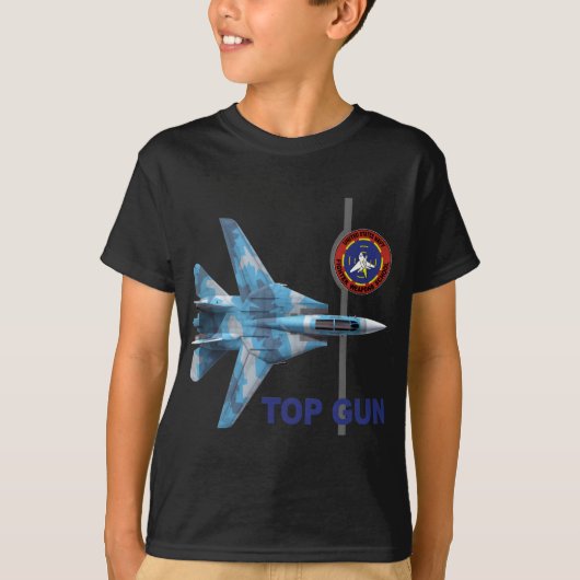 F-14雄猫の上銃 Tシャツ (正面)