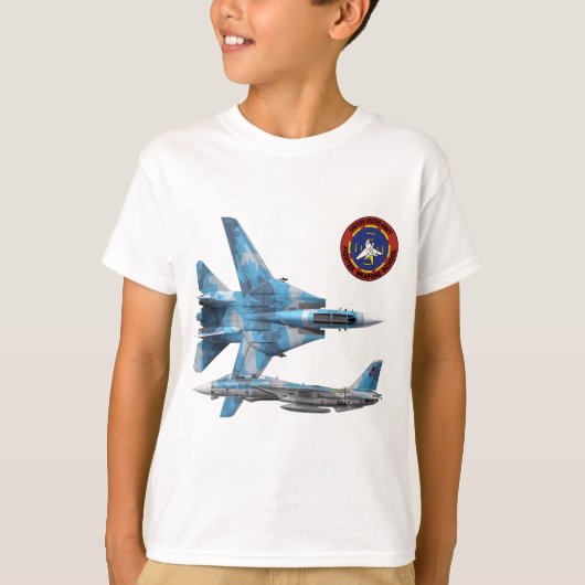 F-14雄猫の上銃 Tシャツ (正面)