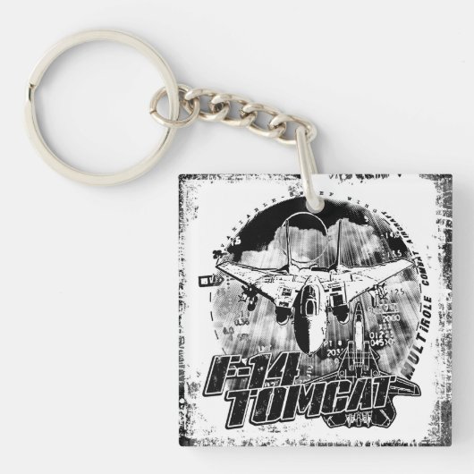 F-14雄猫のKeychainのアクリルKeychain キーホルダー (正面)