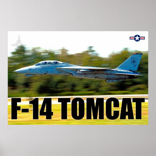 F-14 TOMCATの「テイクオフ」ポスター ポスター (正面)