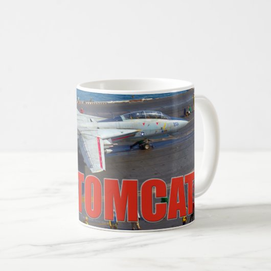 F-14 TOMCATの「起動」 コーヒーマグカップ (正面右)