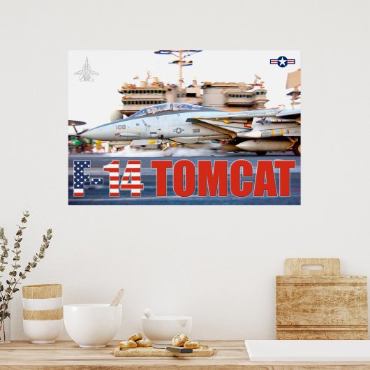 F-14 TOMCATの「起動」ポスター ポスター (キッチン)